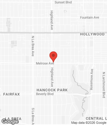 Map of Sushi Palace - 6535 Melrose Ave, #102, Los Angeles, CA, 90038, US